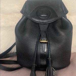 Pebbled Leather Black Dooney and Bourke Backpack